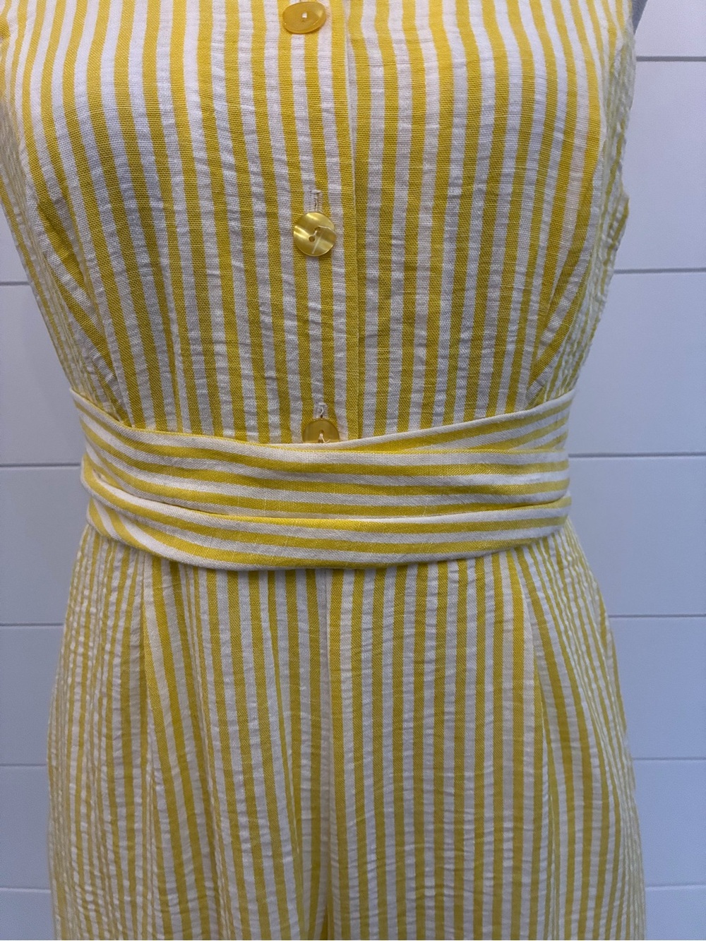 Maison Tara Seersucker Striped Halter
Jumpsuit Sz 8 NWOT/0351 - Picture 3 of 13